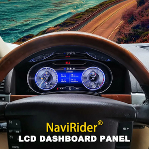แผงหน้าปัด LCD พร้อมมาตรวัดความเร็วรอบเครื่องยนต์ มาตรวัดระยะทาง สำหรับรถยนต์ VW Volkswagen Touareg ปี 2003-2010 แดชบอร์ดดิจิตอล มาตรวัดความเร็ว GPS ห้องนักบินเสมือน - Product Image 1