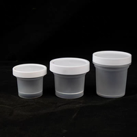 Pot à pouding en plastique PP résistant au micro-ondes 200 ml, pot à crème anglaise haute température avec couvercle à vis, pot à flan et gelée réutilisable, lot en vrac personnalisable