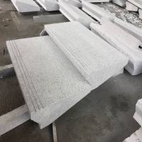 Dalles de granit gris moderne en gros, grandes dalles pour marches d'escalier avec finition polie et adoucie pour marches en pierre extérieures, villa, qualité supérieure