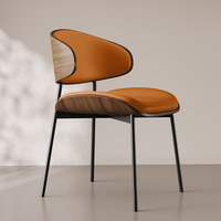 Chaise de salle à manger de luxe nordique Design de sac souple minimaliste haut de gamme pour café à la maison pour les réunions et les négociations de thé au lait