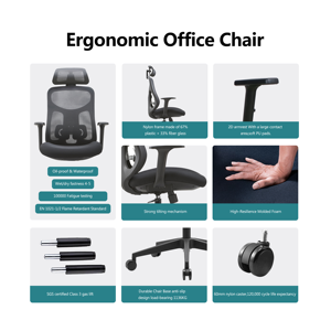 خيار ملون ، من سيلاس بارا Escritorio Da Ufficio seudia Da Ufficio sea De pureau Ergonomique - Product Image 4