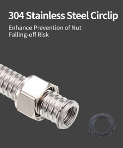 Tuyau <span class=keywords><strong>flexible</strong></span> en acier inoxydable 304 plaqué, tuyau métallique ondulé pour gaz, eau, résistance aux températures élevées, tuyaux de <span class=keywords><strong>plomberie</strong></span> durables - Product Image 4