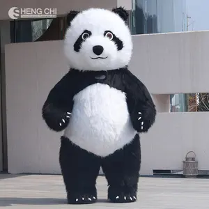 Dev şişme yürüyüş panda maskot kostüm komik kutup ayısı maskot kostüm Panda için promosyon