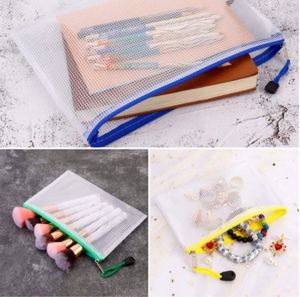 Pochette zippée en maille PVC durable, 20 pièces, format lettre/A4, sac de rangement pour documents, organisateur de jouets, classeur de bureau, fournitures scolaires pour enseignants - Product Image 3