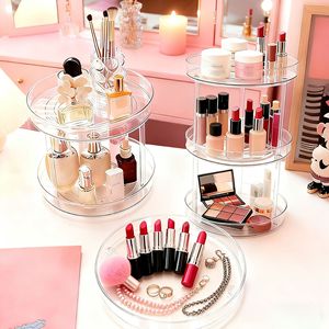 <b>Rotating</b> Cosmetic Storage Tray Multi Layer Desktop Organizer For Makeup Skincare And <b>Spices</b> 3 6L Capacity With <b>Rotating</b> Feature - Product Image 1