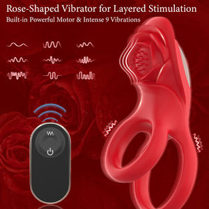 <span class=keywords><strong>S</strong></span>-Hande Hot Selling Vibrerende Cock Ring Rose Mannelijke Clitoris Penis Ring Vibrator voor Koppels Adult <span class=keywords><strong>Sex</strong></span> Toys voor Mannen Vrouwen - Product Image 3