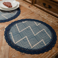 Chemin de Table géométrique en Jacquard avec glands, décoration de maison en coton Polyester