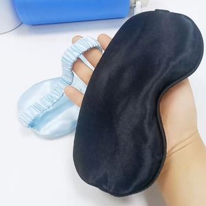 Custom Logo Silk <b>Sleep</b> Contoured Soft Breathable Perfect Blocks Light Eye <b>Mask</b> With Adjustable Strap - Product Image 4