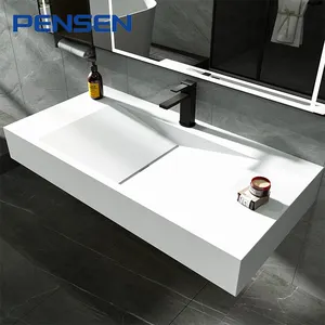 Durable Wall-hung Sinks Modern Sanitary Wash Basin All-in-one Wash Basin