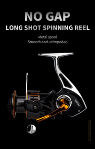 Moulinet de pêche spinning pour eau salée 9+1 roulements 5.2:1 Frein max 20kg Bobine métallique étanche Double manivelle Vente <span class=keywords><strong>en</strong></span> gros - Product Image 2