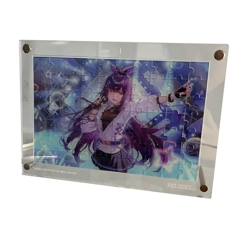 Factory custom Acrylic transparent puzzles game anime puzzle frames gift 3D puzzle frame