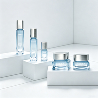 Flacon pompe de haute qualité 40ml 100ml 120ml pour soins, impression sérigraphique, et ensemble de pots à crème 30g 50g pour emballage cosmétique