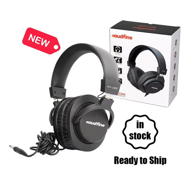 Audfine AH2300 Studio Headphones with 50mm Neodymium Drivers and Noise Cancelling for Mixing & DJing