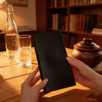 Porte-billets en cuir véritable avec pochette pour cartes et porte-stylo, cadeau pour serveur de restaurant, accessoires de restaurant