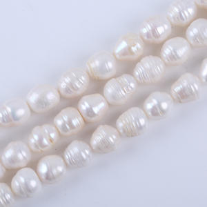 Perlas Naturales de Ojo de Gato Blancas de Agua Dulce de 15-17 mm, Forma Ovalada, Botón, Perlas Semiterminadas con Orificio Recto para Collar DIY - Product Image 5