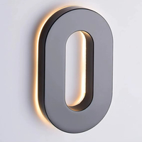 Letrero Personalizado con Número/Letra 3D Retroiluminado con LED, para Decoración de Pared de Casa, Habitación, Hotel, Apartamento u Oficina, Letrero de Marca