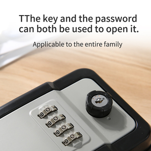 壁挂式密码锁箱保险箱，可更换4位密码，钥匙也可用于打开。配有钥匙。 - Product Image 5