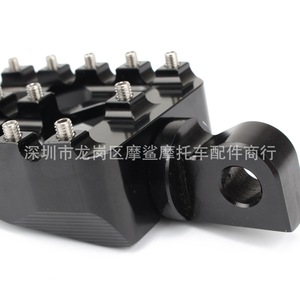 Pédales de moto Moshark, noires, électro-plaquées, modifiées CNC, repose-pieds rotatifs à 360 degrés pour Harley Davidson - Product Image 3