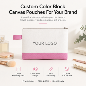Bolsa <span class=keywords><strong>de</strong></span> Lona Personalizada con Bloques <span class=keywords><strong>de</strong></span> Color para Cosméticos, Kit Menstrual, Estuche <span class=keywords><strong>de</strong></span> Lápices y Bolsa <span class=keywords><strong>de</strong></span> Regalo Diaria, Venta al por Mayor - Product Image 2