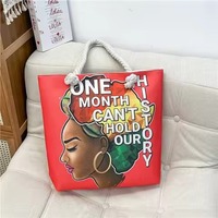 Bolso de mano estampado para mujer 2025 nuevo bolso de compras de gran capacidad bolso de hombro de lona para mujer