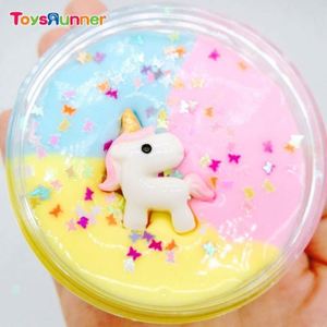 ดินน้ำมันกลิ่นโยเกิร์ตแบบใหม่ DIY สไลม์คริสตัลเนื้อนุ่ม ของเล่นดินน้ำมันเนย ยูนิคอร์น คอตตอนมาด อุปกรณ์เสริมดินโพลิเมอร์ ของเล่นจากโรงงาน - Product Image 3