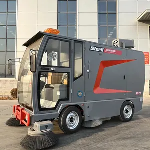 ST20 Ride On Electric Road Sweeping Cleaning Machine Industrial Street Sweeper Car