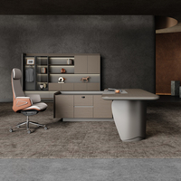 Bureau de direction moderne de luxe pour patron/PDG Bureau de haute qualité Design avec bois Bureau de direction de luxe pour patron/PDG Table de PDG