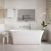 Top qualité Vercon 120x80cm interactif intelligent LED miroir Android OS WiFi connexion haut-parleurs étanche désembuage