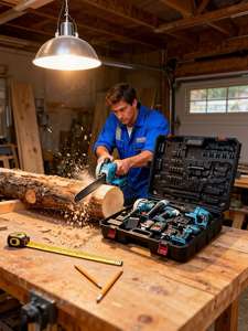 Portable Vitesse Variable 3200RPM Rechargeable <span class=keywords><strong>Sans</strong></span> <span class=keywords><strong>Fil</strong></span> Perceuse À Percussion Ensemble Moteur Brushless 200Nm Couple En Acier Inoxydable - Product Image 4