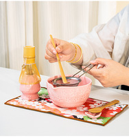 Geling – Ensemble de bols à matcha en céramique, design Japandi, écologique, tendance 2025, avec accessoires personnalisés et cuillère, coffret cadeau – Vente chaude