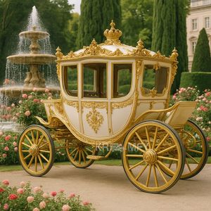 Calèche royale électrique de luxe avec pneus en caoutchouc massif pour 4 à 6 personnes, idéale pour les mariages - Product Image 1