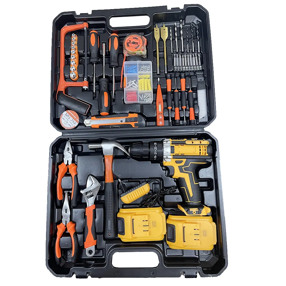 Cordless Drill Multi-Function Electric Screwdriver Set Electric Power Drill Hand Tools 21V 26PCS Power Tool Sets