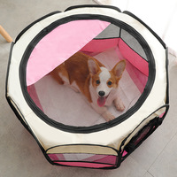 Tente pour animaux de compagnie octogonale d'extérieur à 8 couleurs, pop-up, respirante, pour chien et chat, parc pliable, lit de maternité, chambre, imperméable, vente chaude