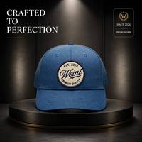Casquette de camionneur vintage WEINI à 6 panneaux en mélange de coton avec filet avant et fermeture snapback, avec logo circulaire personnalisé
