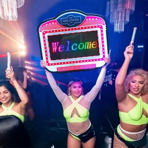 Bar Nightclub benutzer definierte VIP Flasche Presenter Service Zeichen Glorifier Alles Gute zum Geburtstag Brief LED Scrolling Message Display Board