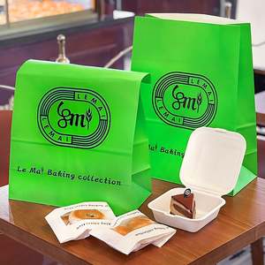 Sac en papier kraft écologique personnalisé pour boulangerie française, résistant à la graisse, de qualité alimentaire, pour emballage de sandwichs avec fenêtre pour pain grillé - Product Image 5