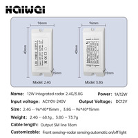 Radar 12V LED gradateur capteur tactile interrupteur inductif automatique pour bain éclairage miroir interrupteur tactile intelligent