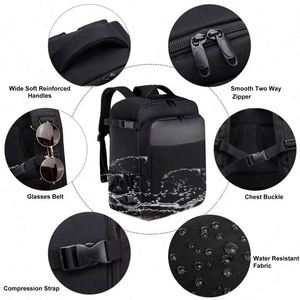 Échantillon gratuit Sac à dos de voyage grand format pour homme et femme, approuvé par les compagnies aériennes, sac à dos extensible avec compartiment à chaussures - Product Image 3