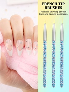 Kit d'outils de nail art rose avec support de présentation pour faux ongles, idéal pour la pratique des techniciennes en nail art débutantes - Product Image 6
