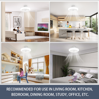 Ventilateur de Plafond Décoratif à Télécommande Intelligente Moderne de Salon avec Lumière/Ventilateurs de Plafond Led/Éclairage de Ventilateur à Gradation