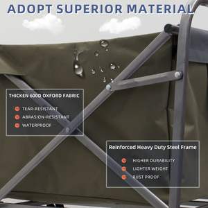 Carrito de playa portátil de 4 ruedas para niños al aire libre Garden Park Utility, carrito plegable para acampar - Product Image 2