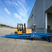 Rampe mobile en acier lourd pour chantier, rampe hydraulique mobile pour chariot élévateur et travaux de conteneurs