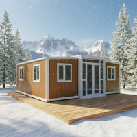 Maison Extensible Préfabriquée en Conteneur de 20-40 Pieds avec Plans de Maison à 3 Chambres, Module de Maison Extensible en Conteneur de 40 Pieds