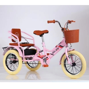 Tricycle pour enfants à double siège à prix d'usine à deux places pour enfants twins vélo 3 roues tricycle pour enfants - Product Image 2
