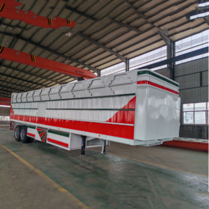 Remorques 2 et 3 essieux, capacité de charge 40-80 tonnes, <span class=keywords><strong>pour</strong></span> voitures, semi-remorques grillagées multi-transports <span class=keywords><strong>pour</strong></span> le transport de bétail et de moutons - Product Image 5