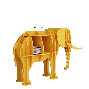 Factory Supplier Wooden Bookshelf Library Decor Animal Elephant Shape Bookcase Home Decor Furniture Kid's Bedroom <strong>Bookrack</strong> - Product Image 4