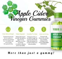 OEM gratuit ODM 100% pur naturel mince produits de beauté forme minceur perte de poids bonbons vinaigre de cidre gommes avec la mère