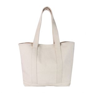 Customized Solid Color <b>Medium</b> Oversized Cotton Canvas Handled Tote <b>Bag</b> Active Lifestyle Sporty Weekend Shopping <b>Bag</b> for Gym - Product Image 3