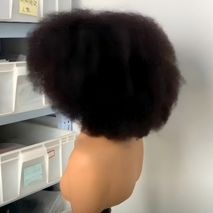 <span class=keywords><strong>Parrucca</strong></span> <span class=keywords><strong>Afro</strong></span> Corta Completamente Realizzata a Macchina, 100% <span class=keywords><strong>Capelli</strong></span> Umani Brasiliani, Stile Explosion, Può Essere Permanente e Tintura, Disponibile in Magazzino - Product Image 4