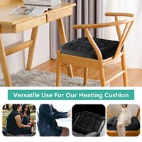 Coussin chauffant pour siège de chaise de bureau électrique USB en graphène chauffant de 18 x 18 pouces, coussin chauffant pour siège de stade